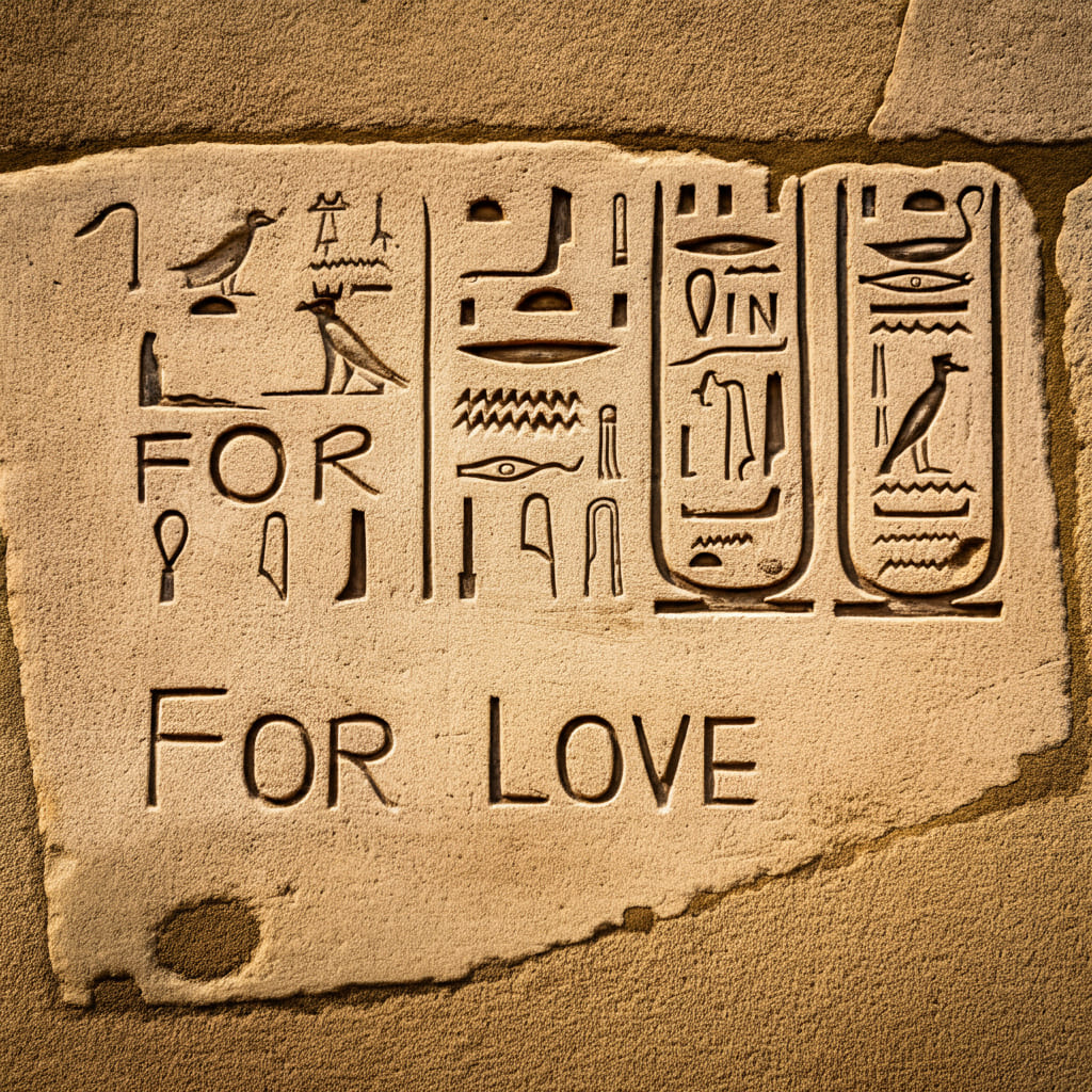 The Language Of Egyptian Hieroglyphics For Love