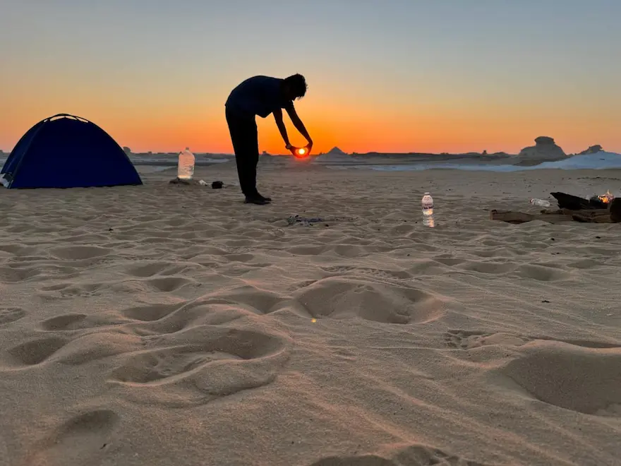 Solar Eclipse in the White desert