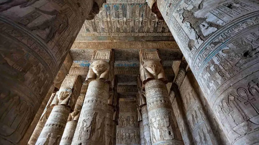 Architecture of Hathor Temple at Dendera
